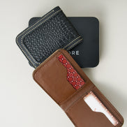 Indus Sultan | Klassische Faltbare Geldbörse aus Vollnarbenleder mit Krokoprägung