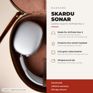 Lederetui für AirPods Max 2 & AirPods Max | Skardu Sonar