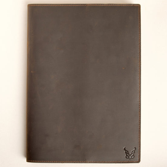 Refillable B5 Leather Notebook with Pen Loop | Burzil Jotter