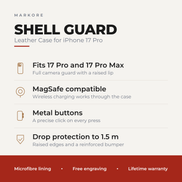 iPhone 17 Lederhülle – Kameraschutz rundum | Shell Guard